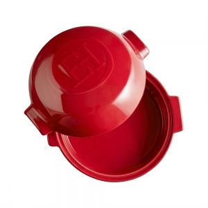 EMILE HENRY Керамична форма за печене с капак "CHEESE BAKER" - Ø19,5 см - цвят червен