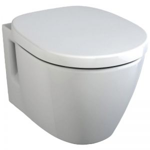 Стенна тоалетна чиния CONNECT SPACE със седалка със забавено падане IDEAL STANDARD E804601