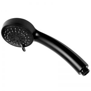 Черен 3-функционален подвижен ръчен душ за баня FERRO