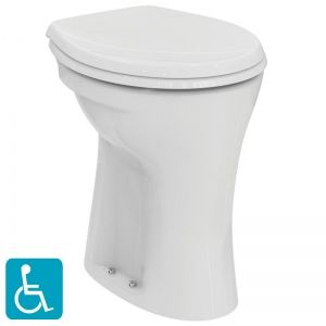 Тоалетна чиния за инвалиди EUROVIT с вертикално оттичане IDEAL STANDARD V311501