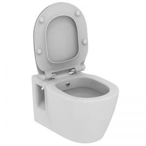 Стенна тоалетна чиния с биде CONNECT и седалка със забавено падане IDEAL STANDARD E781901