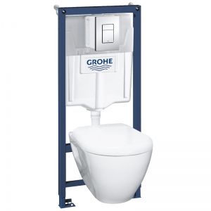 Промоционален пакет 5 в 1 структура за вграждане и стенна тоалетна чиния GROHE SOLIDO PERFECT 39186000