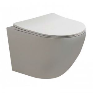 Стенна тоалетна чиния без ринг сив мат ICC 4937 GREY