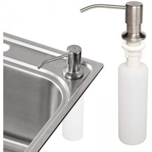 Дозатор за течен сапун за кухненска мивка за вграждане 0,2 л сатен ICKA 218S