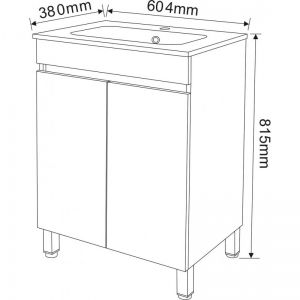 Долен шкаф за баня от PVC 60 см ICP 5981