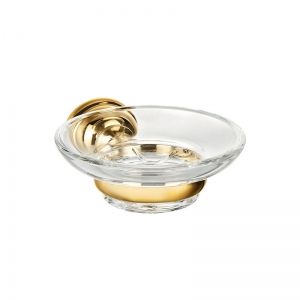 Сапунерка за баня стъклена BELLA GOLD злато