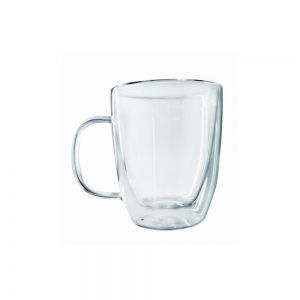 Nerthus Двустенна стъклена чаша с дръжка - 350 мл