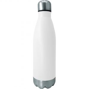 Nerthus Туристическа бутилка цвят бял/инокс - 750 мл