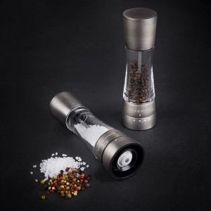 COLE&MASON Комплект мелнички за сол и пипер “DERWENT TITANIUM“ - 19 см - с механизъм за прецизност - цвят графит