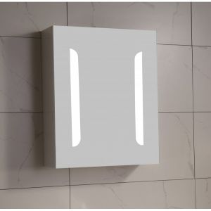Огледален шкаф за баня от PVC горен 45 см с LED осветление ICMC 4514-55