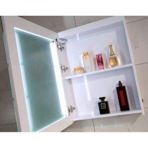 Огледален горен шкаф за баня от PVC ДИВНА 50 см с LED осветление ICMC 5014-65