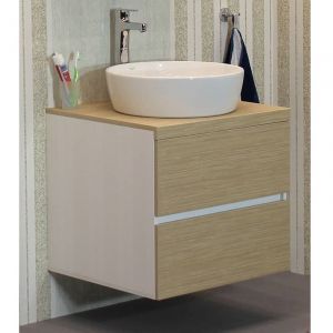 Окачен долен шкаф за баня от PVC ПАГОДА-2 60 см