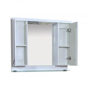 Горен PVC шкаф за баня от ТРИНИТИ 85 см с LED осветление