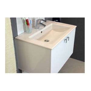 Долен конзолен шкаф за баня от PVC ВИТОША 65 см - бял