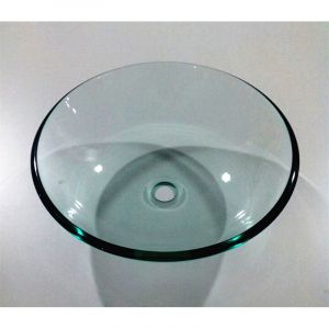Стъклена мивка за монтаж върху плот ICC 042T 42х42 см