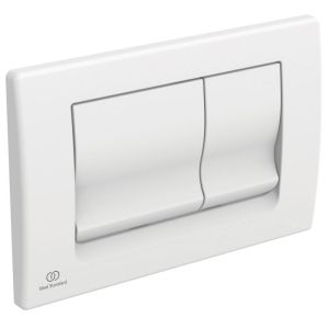 Бял механичен бутон (активатор) SOLEA M1 за структура за вграждане за стенна тоалетна чиния IDEAL STANDARD