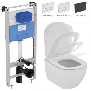Промоционален комплект стенна тоалетна чиния TESI AquaBlade и структура за вграждане