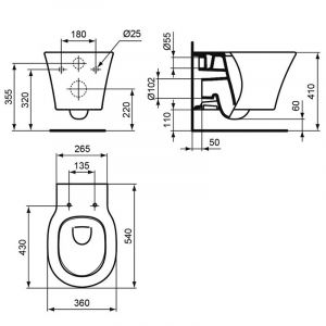 Конзолна тоалетна чиния CONNECT AIR AquaBlade