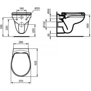 Конзолна тоалетна чиния EUROVIT