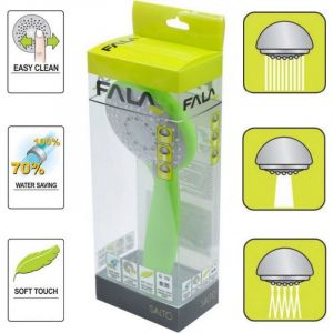 Подвижна зелена 3-функционална слушалка за баня  FALA SALTO 10 см