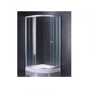 Овална душ кабина 90х90 см с 5 мм прозрачно стъкло с корито 7006C
