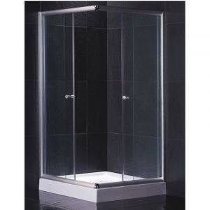 Квадратна душ кабина 90х90 см с 5 мм прозрачно стъкло с корито 7005C