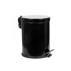 Черно кошче за тоалетна и баня 5 л с капак с плавно затваряне FORMA VITA