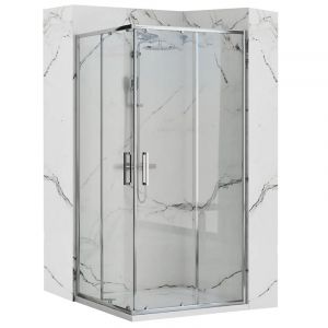 Квадратна душ кабина REA PUNTO 90х90 см с 5 мм прозрачно стъкло