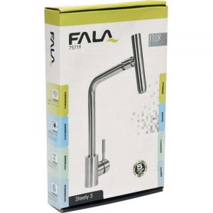 Смесителна батерия за кухненска мивка FALA STEELY-3 с висок въртящ се на 360° чучур