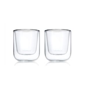 BLOMUS Комплект от 2 бр. двустенни стъклени чаши NERO за еспресо  - 80 мл