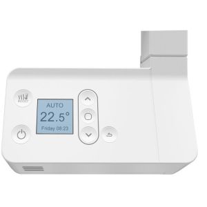 Бяла електрическа лира за баня ATLANTIC 2012 DIGITAL 300 W с електронен термостат