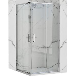 Квадратна душ кабина REA PUNTO 80х80 см с 5 мм прозрачно стъкло