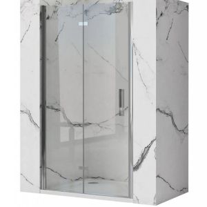 Преграден параван за баня със сгъваща се врата MOLIER 80/90/100 см с 6 мм прозрачно стъкло