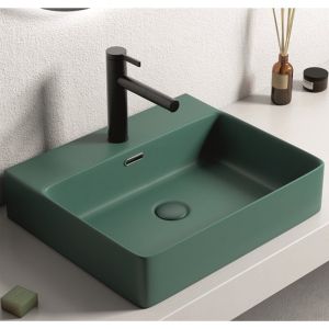 Зелена мивка за баня за монтаж върху плот ДАНИ 50х42 см ICB 5042GREEN