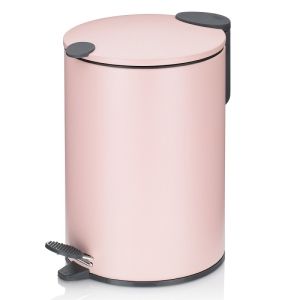 Розово кошче за баня и тоалетна с капак с плавно затваряне MATS 3 л