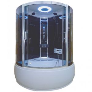 Хидромасажна душ кабина с дълбоко корито КАРИНА 120х120 см с 5 мм тонирано стъкло ICSH 2584