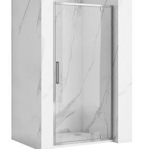 Преграден параван за баня с въртяща се врата RAPID SWING 90/100 см с 6 мм прозрачно стъкло