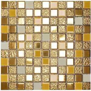 Стъклокерамична мозайка REA GOLD MIX 30х30 см - злато