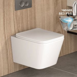 Стенна тоалетна чиния без ринг ICC 5135MW бял мат