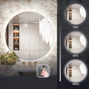 Огледало за баня с LED осветление 60х60 см с функция против замъгляване REA HZJ060