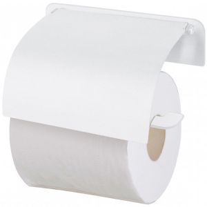 Бяла поставка за тоалетна хартия с капак ЕЛИНОР ICA 5551-2W