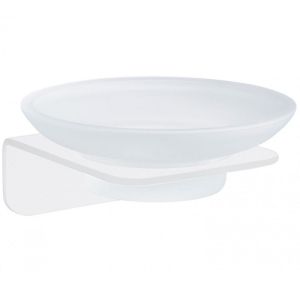 Бяла сапунерка за баня стъклена ЕЛИНОР ICA 5559W