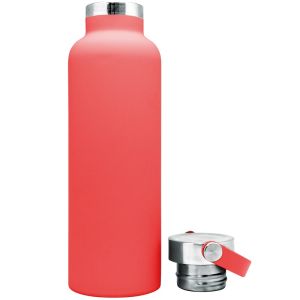 Nerthus Двустенна спортна бутилка с дръжка - цвят “КОРАЛ“ - 750 мл