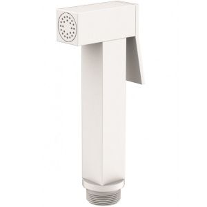Бял квадратен ръчен хигиенен душ със стоп бутон БИАНКА ICH 3025MW