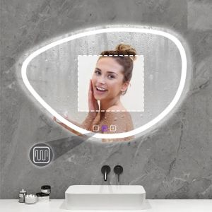 Огледало за баня REA FOG с LED осветление с функция против изпотяване 100х70 см с функция Bluetooth