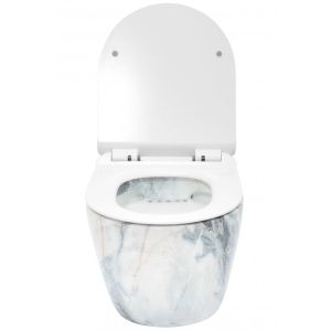 Окачена тоалетна чиния без ринг CARLOS GRANIT SHINY Rimless 49 см