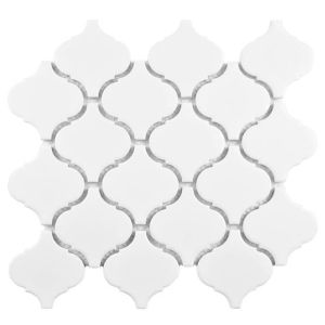 Керамична декоративна мозайка REA MAROCO WHITE 28х30 см - бяла