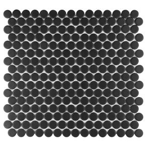 Черна керамична шестоъгълна мозайка REA 133421A BLACK 29х32 см