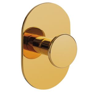 Златна единична закачалка за баня LAVEO MIRI GOLD
