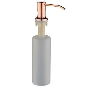 Дозатор за течен сапун за кухненска мивка за вграждане LAVEO DROP розово злато